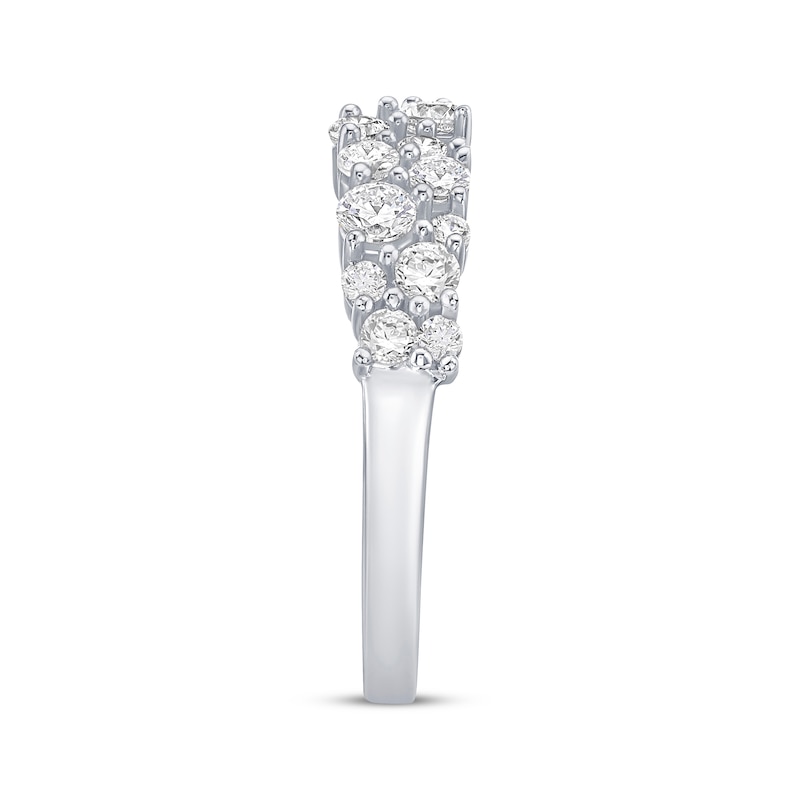 Main Image 2 of Now + Forever Diamond Staggered Anniversary Ring 1 ct tw 14K White Gold