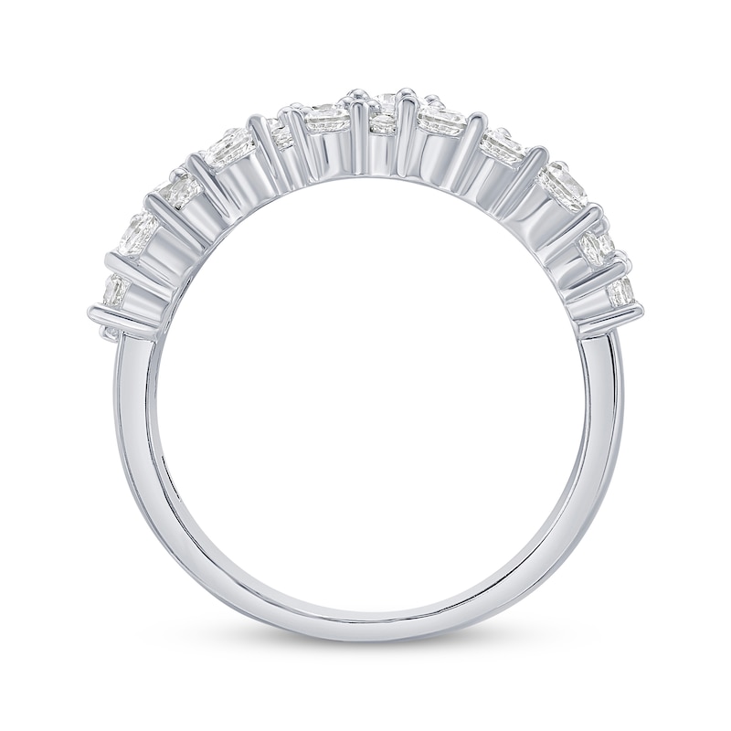 Main Image 3 of Now + Forever Diamond Staggered Anniversary Ring 1 ct tw 14K White Gold