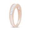 Thumbnail Image 2 of Now + Forever Princess-Cut Diamond Channel-Set Anniversary Ring 1 ct tw 14K Rose Gold