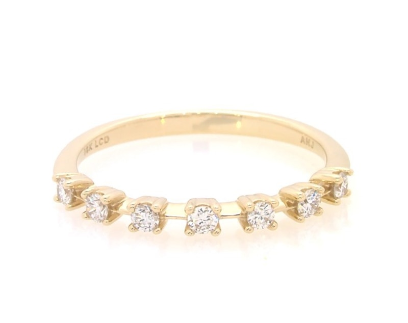 Main Image 1 of Lab-Grown Diamonds Seven-Stone Anniversary Ring 1/6 ct tw 14K Yellow Gold