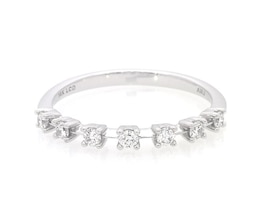 Lab-Grown Diamonds Seven-Stone Anniversary Ring 1/6 ct tw 14K White Gold