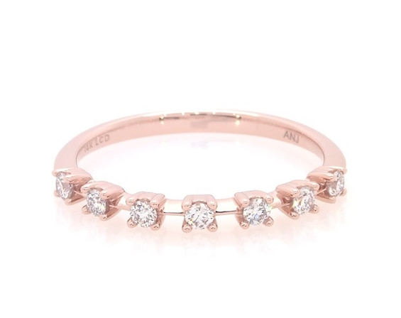 Lab-Grown Diamonds Seven-Stone Anniversary Ring 1/6 ct tw 14K Rose Gold