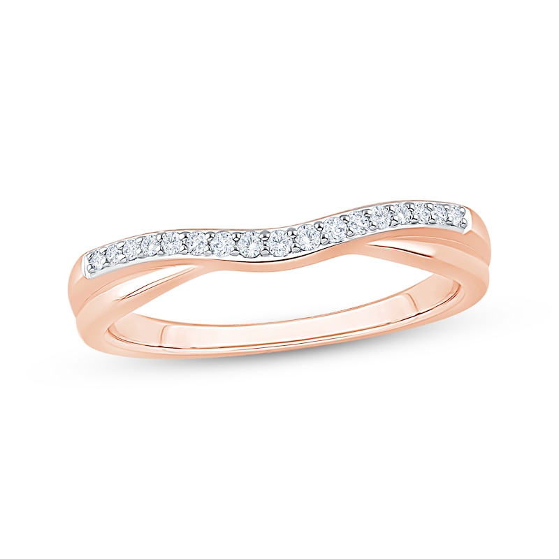 Main Image 1 of Now + Forever Diamond Twist Contour Ring 1/10 ct tw 14K Rose Gold