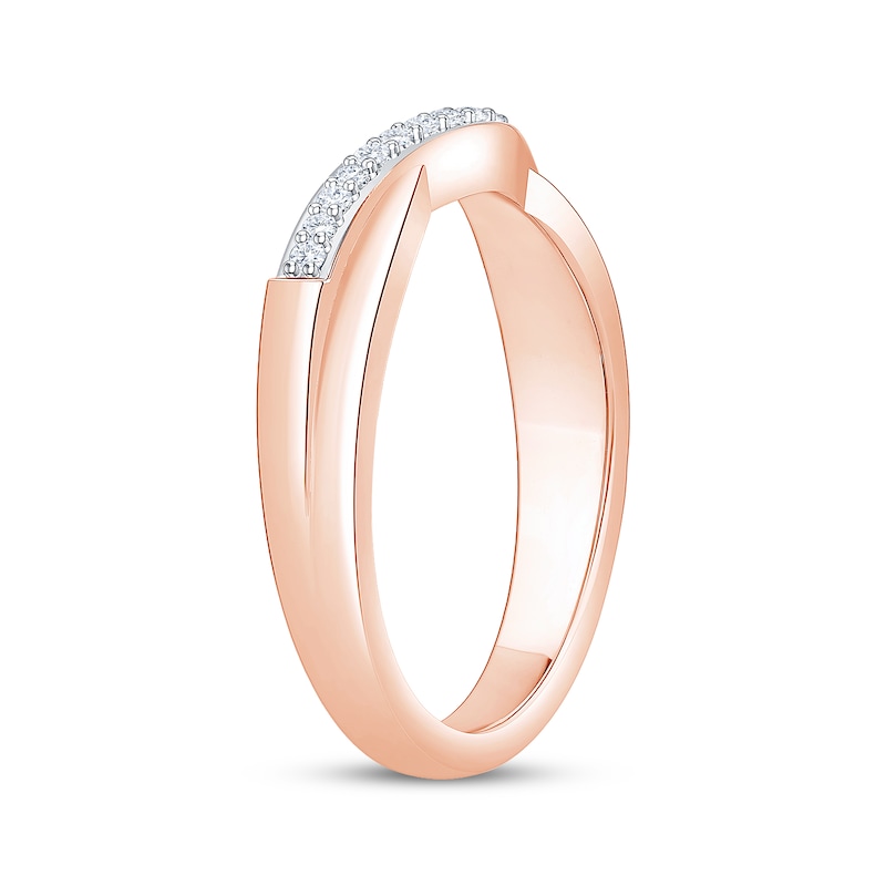 Main Image 2 of Now + Forever Diamond Twist Contour Ring 1/10 ct tw 14K Rose Gold