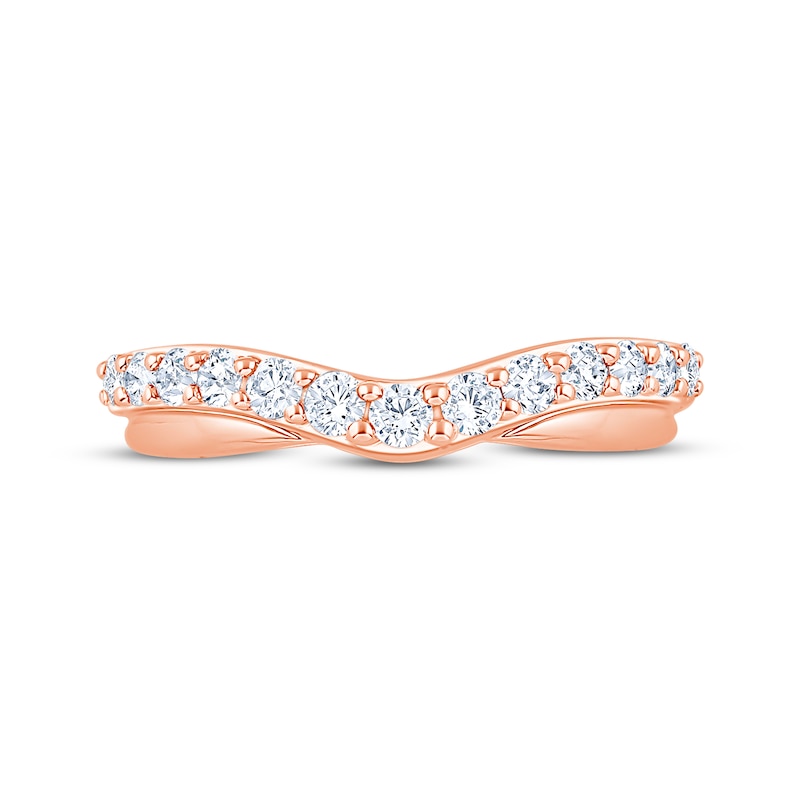 Main Image 3 of Now + Forever Diamond Contour Anniversary Ring 1/2 ct tw 14K Rose Gold