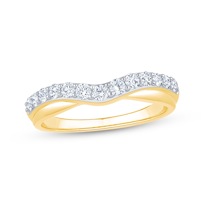 Main Image 1 of Now + Forever Diamond Contour Anniversary Ring 1/2 ct tw 14K Yellow Gold