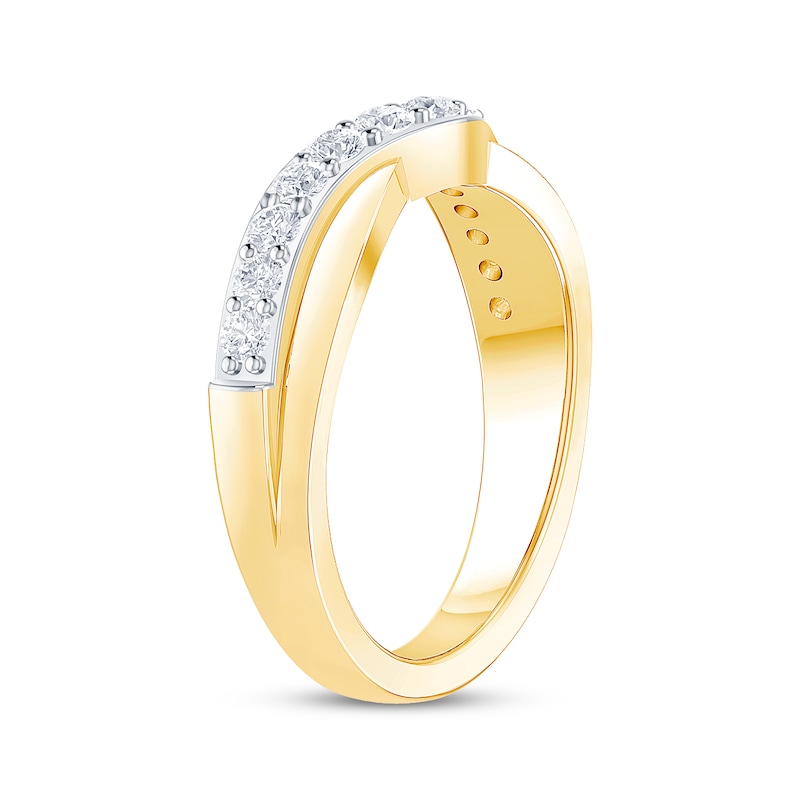 Main Image 2 of Now + Forever Diamond Contour Anniversary Ring 1/2 ct tw 14K Yellow Gold