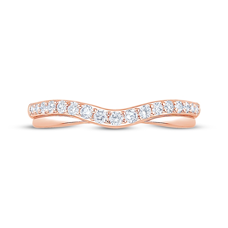 Main Image 3 of Now + Forever Diamond Contour Anniversary Ring 1/4 ct tw 14K Rose Gold
