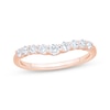 Thumbnail Image 1 of Now + Forever Diamond Contour Anniversary Ring 1/2 ct tw 14K Rose Gold