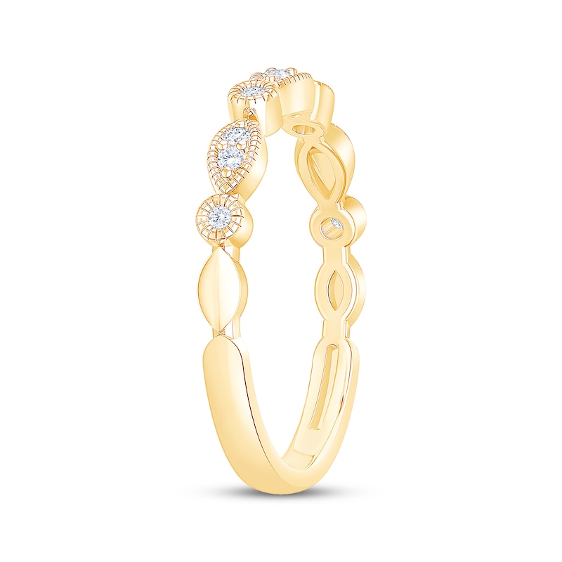 Main Image 2 of Now + Forever Diamond Milgrain Anniversary Ring 1/10 ct tw 10K Yellow Gold