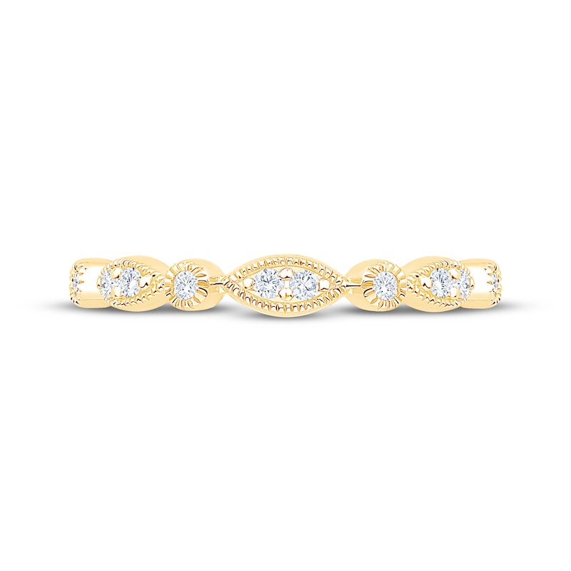 Main Image 3 of Now + Forever Diamond Milgrain Anniversary Ring 1/10 ct tw 10K Yellow Gold