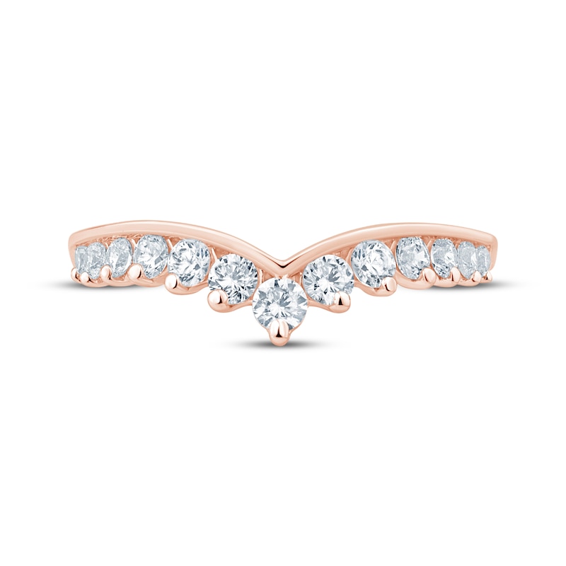 Main Image 3 of Now + Forever Diamond Graduated Contour Ring 1/2 ct tw 14K Rose Gold