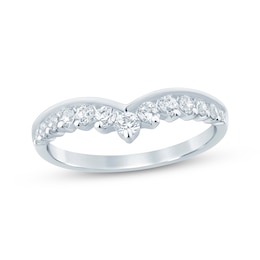Now + Forever Diamond Graduated Contour Ring 1/2 ct tw 14K White Gold