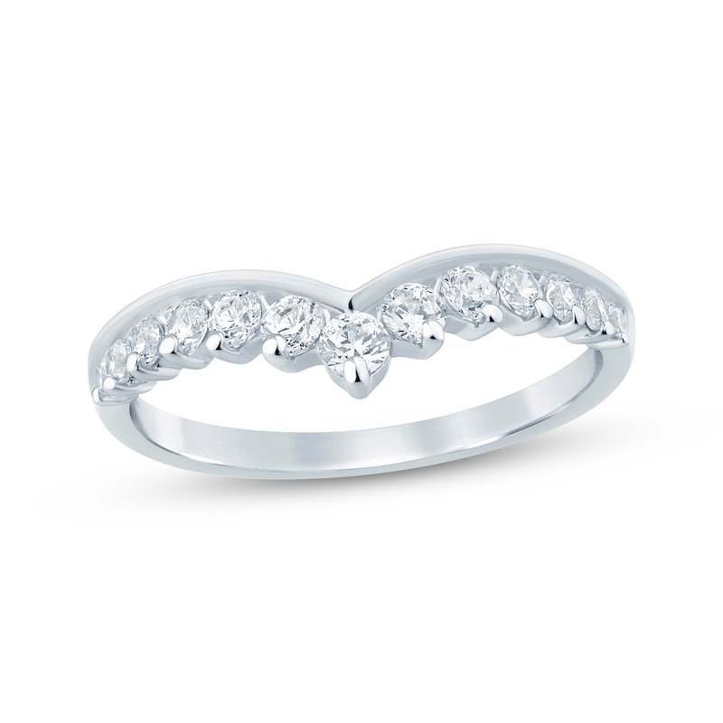 Main Image 1 of Now + Forever Diamond Graduated Contour Ring 1/2 ct tw 14K White Gold