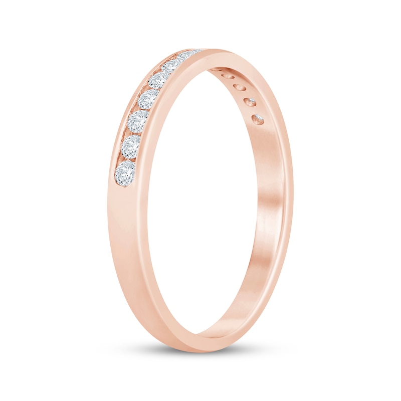 Main Image 2 of Now + Forever Diamond Channel Anniversary Ring 1/4 ct tw 14K Rose Gold