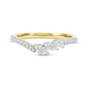 Thumbnail Image 3 of Now + Forever Marquise, Pear & Round-Cut Diamond Contour Three-Stone Anniversary Ring 1/3 ct tw 14K Yellow Gold