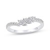 Thumbnail Image 1 of Now + Forever Marquise, Pear & Round-Cut Diamond Contour Three-Stone Anniversary Ring 1/3 ct tw 14K White Gold