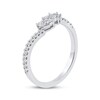 Thumbnail Image 2 of Now + Forever Marquise, Pear & Round-Cut Diamond Contour Three-Stone Anniversary Ring 1/3 ct tw 14K White Gold