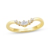 Thumbnail Image 1 of Now + Forever Marquise & Round-Cut Diamond Contour Anniversary Ring 1/6 ct tw 10K Yellow Gold
