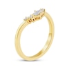 Thumbnail Image 2 of Now + Forever Marquise & Round-Cut Diamond Contour Anniversary Ring 1/6 ct tw 10K Yellow Gold