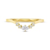 Thumbnail Image 3 of Now + Forever Marquise & Round-Cut Diamond Contour Anniversary Ring 1/6 ct tw 10K Yellow Gold