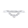 Thumbnail Image 3 of Now + Forever Marquise & Round-Cut Diamond Contour Anniversary Ring 1/6 ct tw 10K White Gold