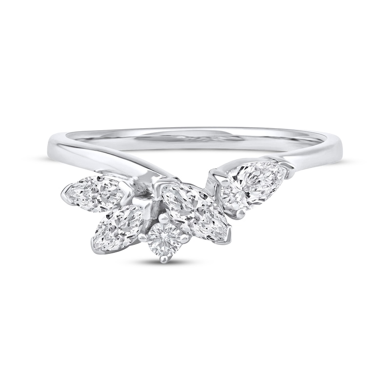Main Image 3 of Now + Forever Marquise, Pear & Round-Cut Diamond Contour Ring 5/8 ct tw 14K White Gold