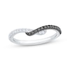 Thumbnail Image 1 of Now + Forever Black & White Diamond Contour Ring 1/4 ct tw 10K White Gold