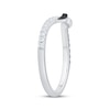 Thumbnail Image 2 of Now + Forever Black & White Diamond Contour Ring 1/4 ct tw 10K White Gold