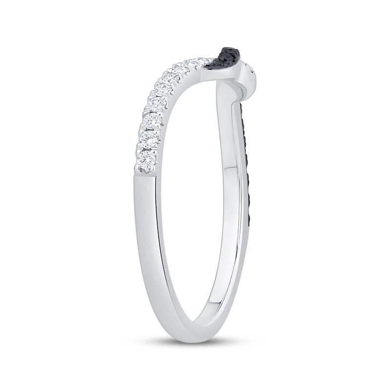 Main Image 2 of Now + Forever Black & White Diamond Contour Ring 1/4 ct tw 10K White Gold