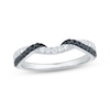 Thumbnail Image 1 of Now + Forever Black & White Diamond Twist Contour Ring 1/3 ct tw 10K White Gold