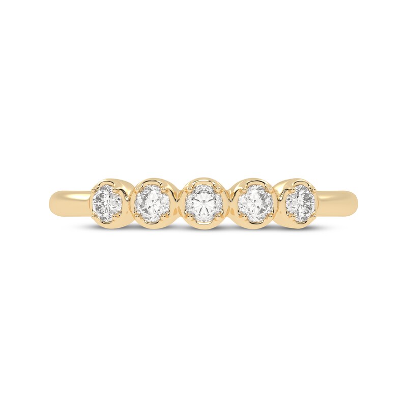 Main Image 3 of Now + Forever Diamond Five-Stone Anniversary Ring 1/6 ct tw 10K Yellow Gold