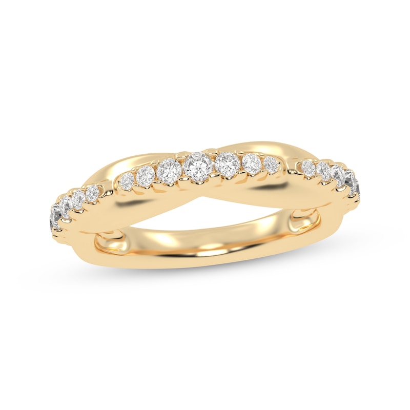 Main Image 1 of Now + Forever Diamond Graduated Anniversary Ring 1/3 ct tw 10K Yellow Gold