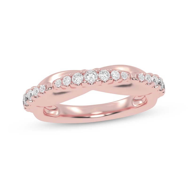 Main Image 1 of Now + Forever Diamond Graduated Anniversary Ring 1/3 ct tw 10K Rose Gold