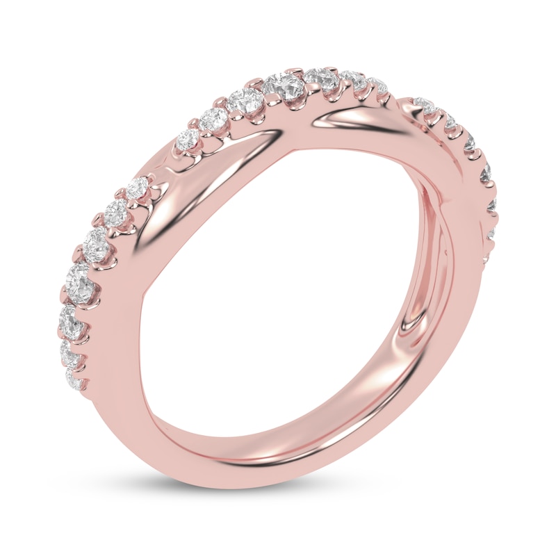 Main Image 2 of Now + Forever Diamond Graduated Anniversary Ring 1/3 ct tw 10K Rose Gold