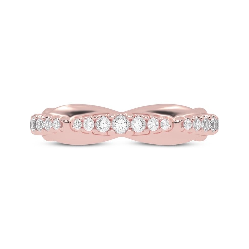 Main Image 3 of Now + Forever Diamond Graduated Anniversary Ring 1/3 ct tw 10K Rose Gold