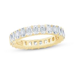 Monique Lhuillier Bliss Emerald-Cut Lab-Grown Diamond Eternity Ring 4 ct tw 18K Yellow Gold