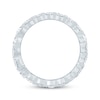 Thumbnail Image 3 of Monique Lhuillier Bliss Oval-Cut Lab-Grown Diamond Eternity Ring 3 ct tw 18K White Gold