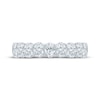 Thumbnail Image 4 of Monique Lhuillier Bliss Oval-Cut Lab-Grown Diamond Eternity Ring 3 ct tw 18K White Gold