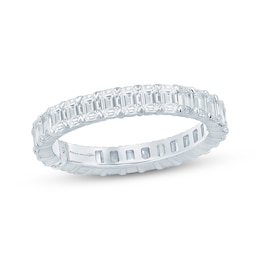 Monique Lhuillier Bliss Emerald-Cut Lab-Grown Diamond Eternity Ring 2 ct tw 18K White Gold