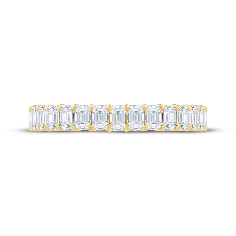 Main Image 4 of Monique Lhuillier Bliss Emerald-Cut Lab-Grown Diamond Eternity Ring 2 ct tw 18K Yellow Gold