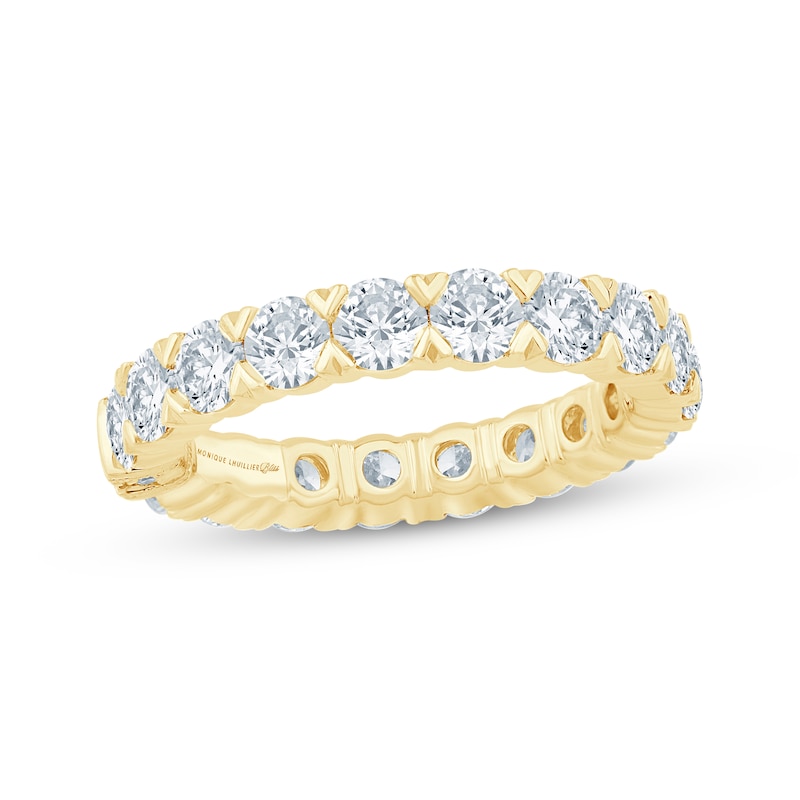 Main Image 1 of Monique Lhuillier Bliss Lab-Grown Diamond Eternity Ring 3 ct tw 18K Yellow Gold