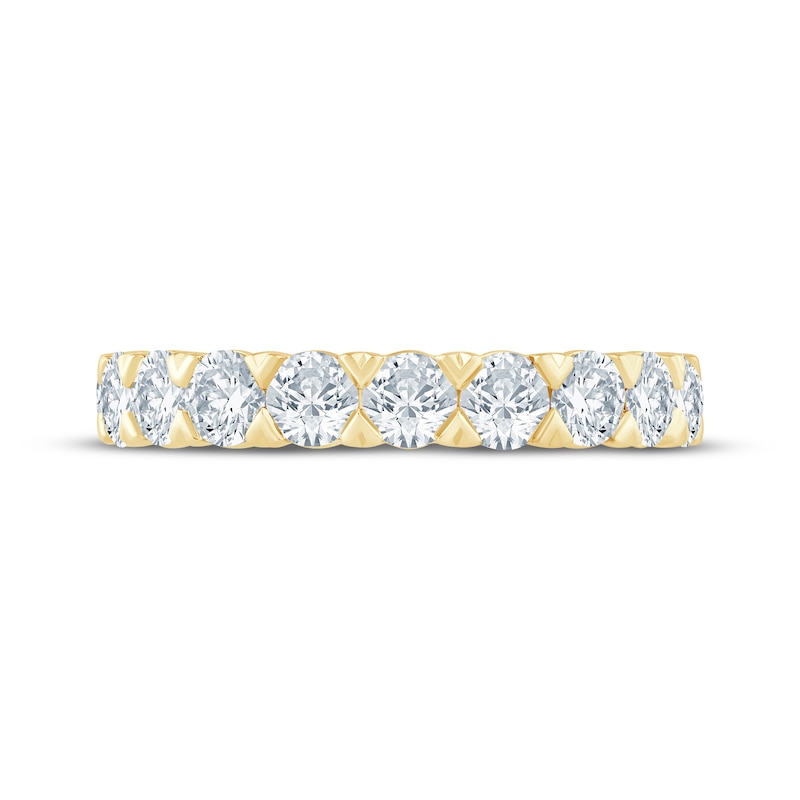 Main Image 4 of Monique Lhuillier Bliss Lab-Grown Diamond Eternity Ring 3 ct tw 18K Yellow Gold