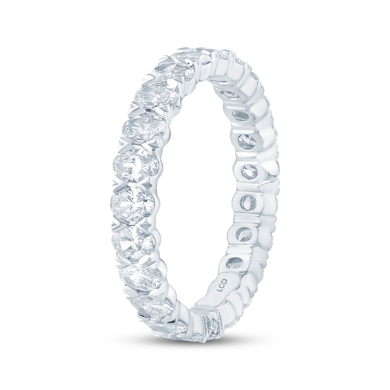 Main Image 2 of Monique Lhuillier Bliss Oval-Cut Lab-Grown Diamond Eternity Ring 2 ct tw 18K White Gold