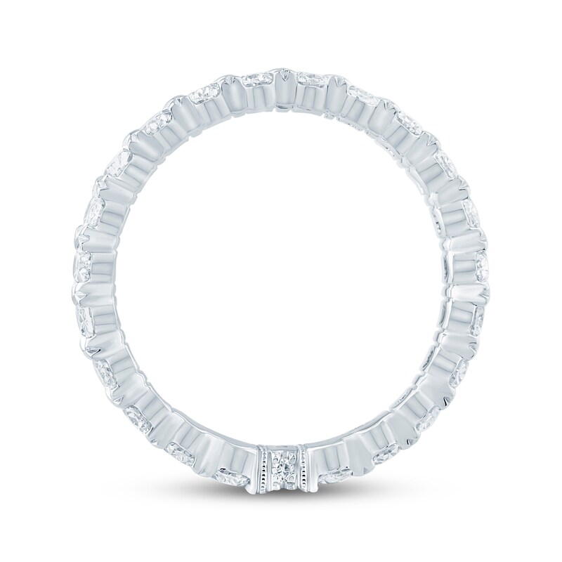 Main Image 3 of Monique Lhuillier Bliss Oval-Cut Lab-Grown Diamond Eternity Ring 2 ct tw 18K White Gold