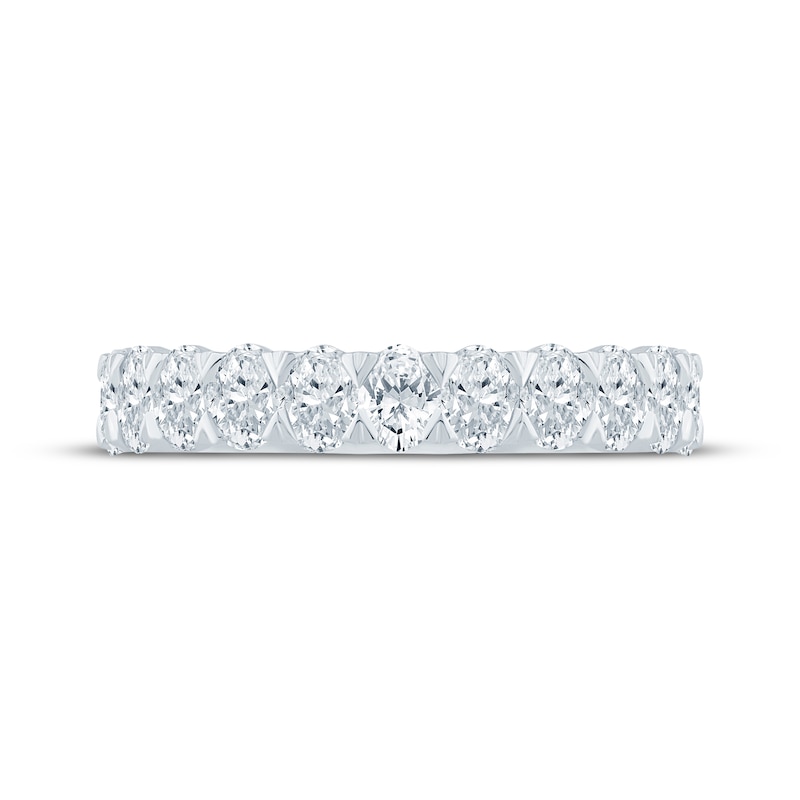 Main Image 4 of Monique Lhuillier Bliss Oval-Cut Lab-Grown Diamond Eternity Ring 2 ct tw 18K White Gold
