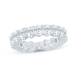 Monique Lhuillier Bliss Oval-Cut Lab-Grown Diamond Eternity Ring 4 ct tw 18K White Gold