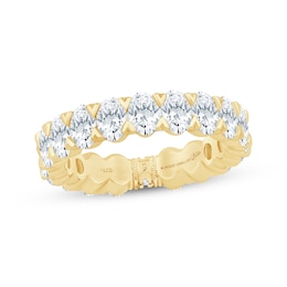 Monique Lhuillier Bliss Oval-Cut Lab-Grown Diamond Eternity Ring 4 ct tw 18K Yellow Gold