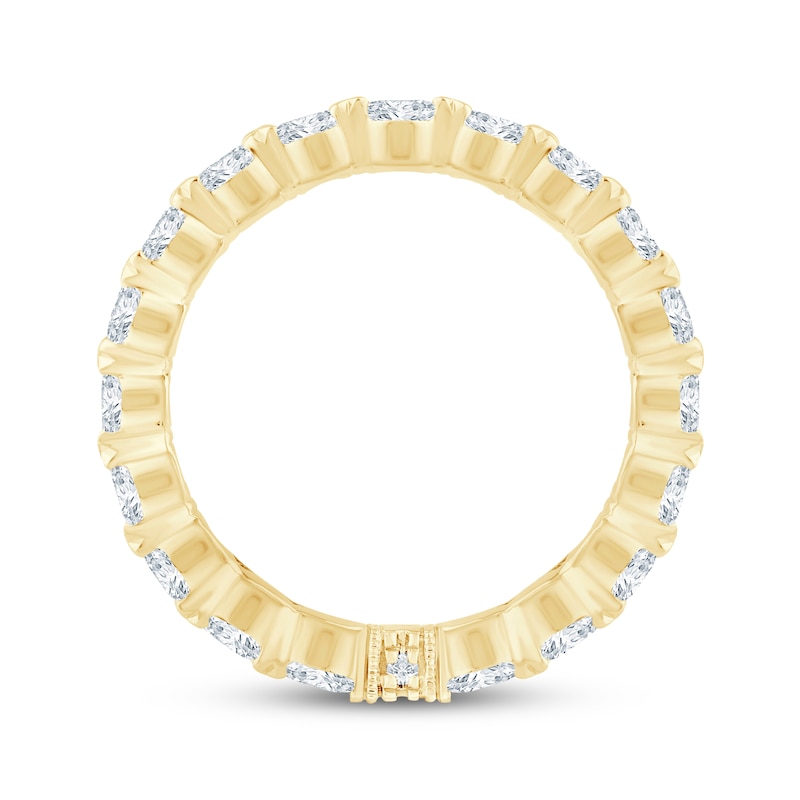 Main Image 3 of Monique Lhuillier Bliss Oval-Cut Lab-Grown Diamond Eternity Ring 4 ct tw 18K Yellow Gold