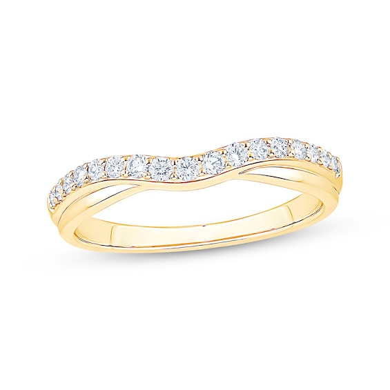 Now + Forever Diamond Contour Anniversary Ring 1/4 ct tw 14K Yellow Gold